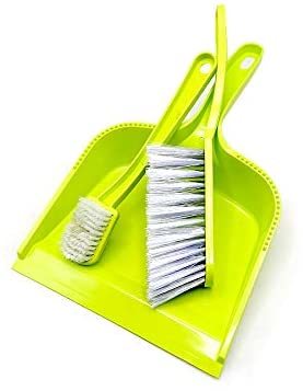 Very Handy &amp; Useful Home/Kitchen Accessory, A Set of Dust-Pan and 2 Different Brushes with Superior Strong Bristle (Pack of 1 Unit).
