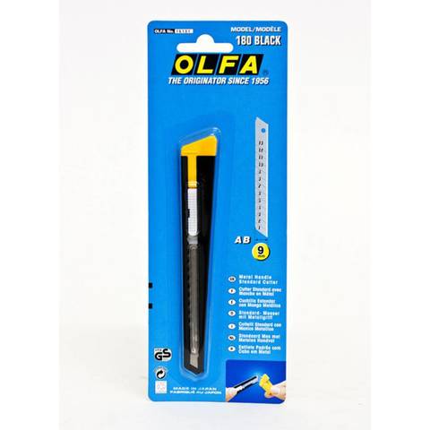 Generic Olfa 180-Bk Small Snap Cutter Auto-Lock Black 9mm