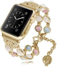 Aiwanto Apple Watch Strap Women&#39;s Apple Watch Band Bracelet Compatible with iWatch Series5 Series4 Series3 S2 S1 (Gold, 38mm/40mm)