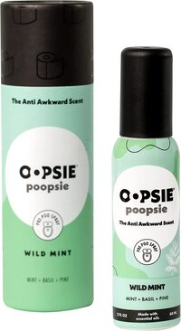 Aromar Oopsie Poopsie Pre-Poo Toilet Spray, Discreet &amp; Portable Original Odor Deodorizer Scents. 2Oz Bottle - Wild Mint