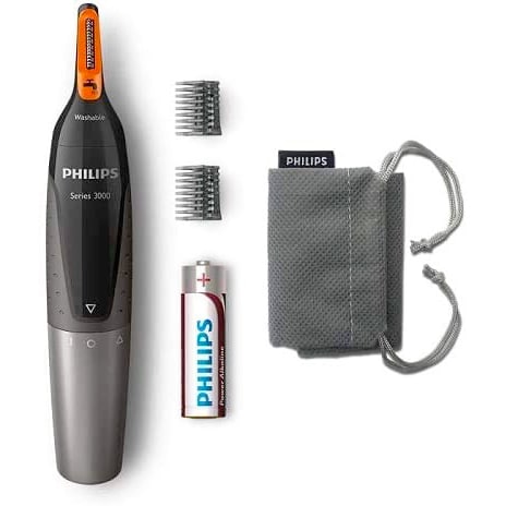 اشتري Philips NT3160 Nose Trimmer Series 3000 Comfortable nose, ear  eyebrow Trimmer, Fully washable, AA battery, 2 eyebrow Combs في الامارات