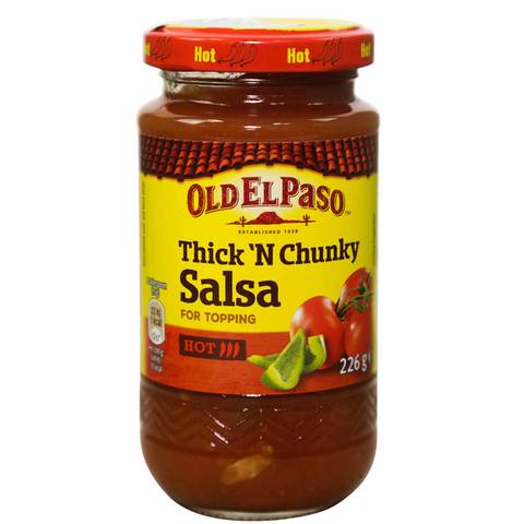 Old El Paso Thick &#39;N Chunky Salsa Hot 226g