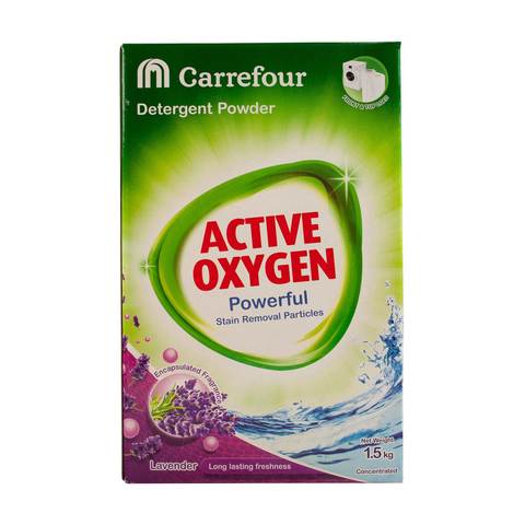 Carrefour Front And Top Load Detergent Powder Lavender 1.5 Kg