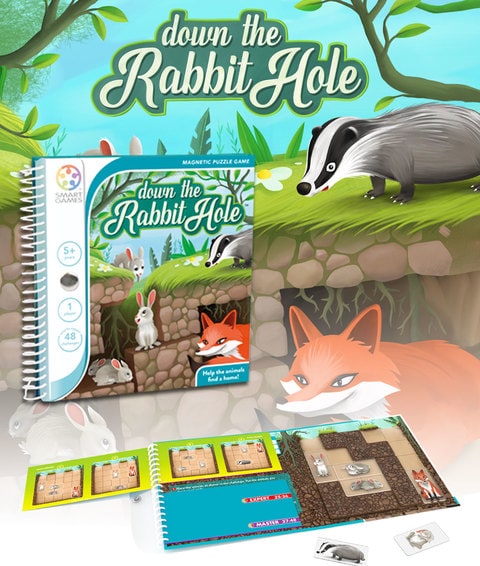 Smart Games Down The Rabbit Hole Magnetic Travel Game