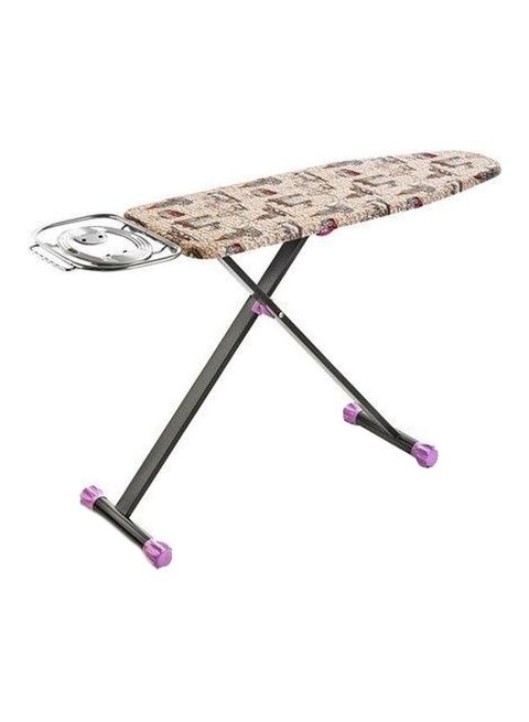 اشتري Generic Cotton Covered Portable Ironing Board Silver/Beige/Black في الامارات