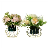 Aiwanto Flower vase Decorative Flower With Vase  Tabletop Decoration  Home Decor Piece(2Pcs)