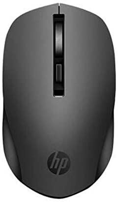 HP S1000 2.4G Wireless Mouse Desktop Laptop Computer Mice 1600dpi Advanced Invisible Optical Mute Mouse Black &amp; White Color (Black HP-S1000)