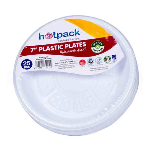 اشتري هوت باك اطباق بلاستيكيه 25 قطع في السعودية