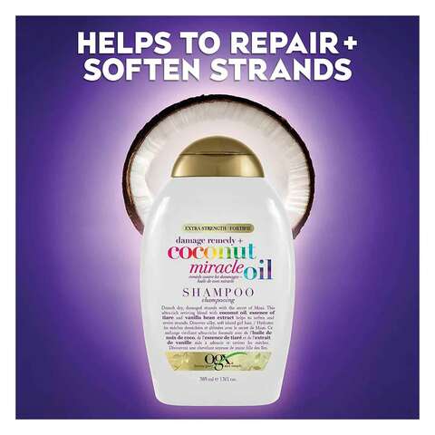Buy Ogx Extra Strength Damage Remedy Coconut Miracle Oil Shampoo 385ml  Online