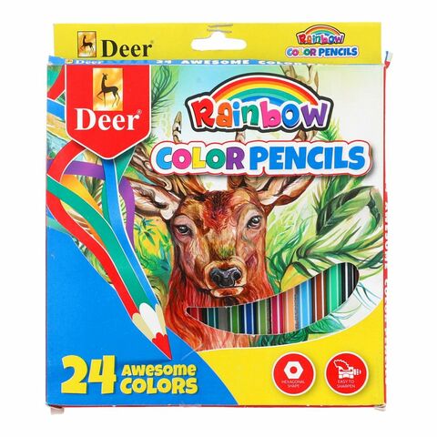 Buy Deer Rainbow 24 Awesome Colour Pencil Online | Carrefour Pakistan