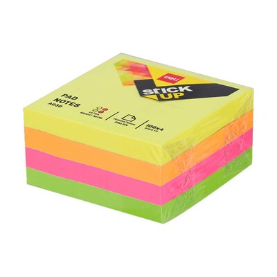 Pack of 4 - MINI Small 200 STICKY NOTEs - Blue + Green + Pink + Yellow -  1.5X2