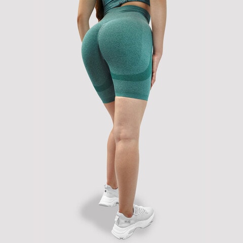 Kidwala Women&#39;s Midthigh Shorts, Smile Contour Short Activewear Workout Gym Yoga Outfit for Women (Medium, Green)