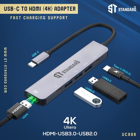 Generic St-USB-C إلى HDMI (4K) محول UC906