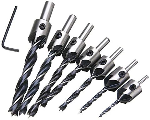 Buy Beauenty 7 Pcs Set Wood Countersink Drill Bit Set Boring