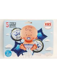 Party Time 1-Piece Baby Boy Helium Or Air Filled Foil Balloon