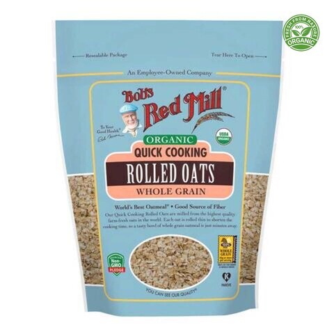 Bobs Red Mill Quick Cooking Rolled Oats Whole Grain 907g