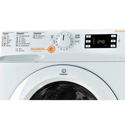 Indesit Front Loading Washing Machine 7kg With Dryer 5kg XWDE751480XWUK White
