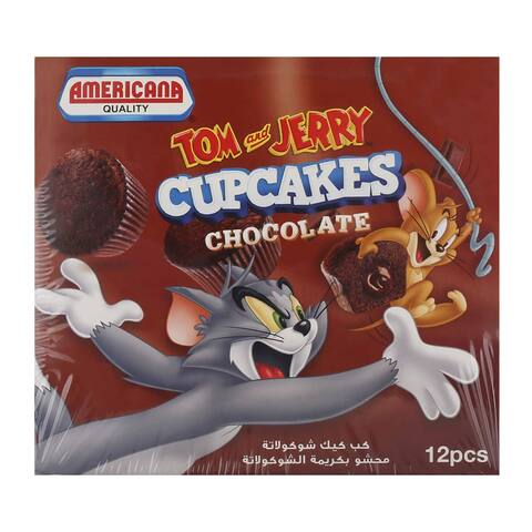 Buy Americana Tom  Jerry Chocolate Cup Cake 35g 12 Pieces in Saudi Arabia