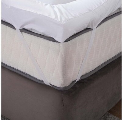 Buy Mattress Topper 140x200+5cm - White In Dubai, Abu Dhabi, UAE Online