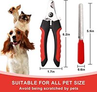 Bear Pet Dog Cat Nail Clipper and Trimmer with Safety Guard to Avoid Over-Cutting Nails &amp; Free Nail File
