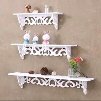 LINGWEI Floating Shelves Wall Mounted Shelf Display Ledge Storage Rack Floating Wall Shelves Wall Seasoning Shelf Floating Shelves Wood Storage Organizer