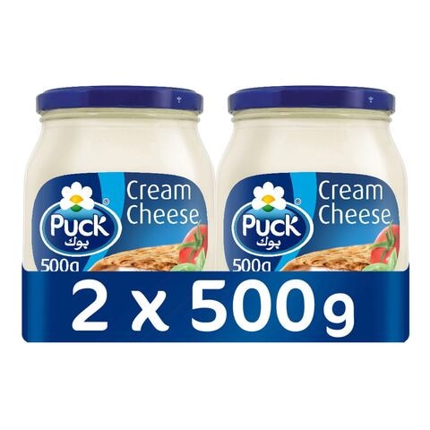 Buy Puck Processed Cream Cheese Spread 500g Pack of 2 in UAE