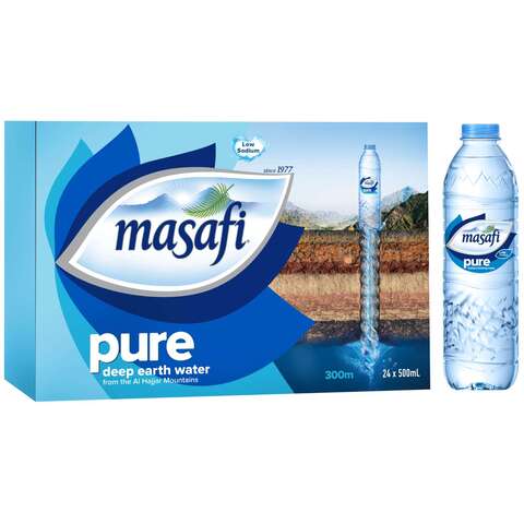 Buy Masafi Pure Drinking Water 500ml Pack of 24 in UAE