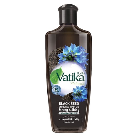 Buy Vatika Naturals Black Seed Enriched Hair Oil Strong & Shiny 300ml  Online - Shop Beauty & Personal Care on Carrefour UAE