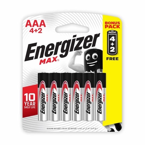 Energizer  Batteries Max AAA - 6 Batteries