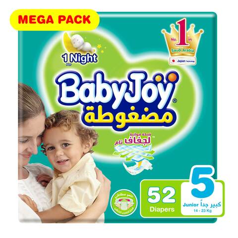 Babyjoy mega pack size 5 extra large x 52 diapers