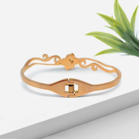 JANNAH Women&#39;s Fashion Bracelet | JANNAH Women&#39;s Fashion Bracelet | Four-Leaf Clover Wrist Band Hinge with Cubic Zirconia Inlaid Bangles for Women