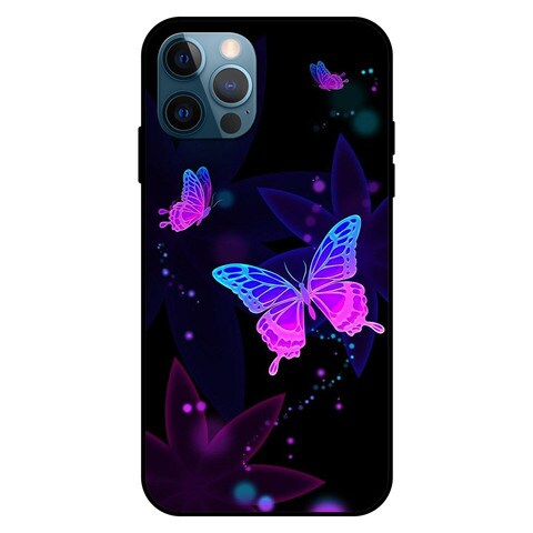 Theodor Apple iPhone 12 Pro 6.1 Inch Case Lighitnening Butterfly Flexible Silicone Cover