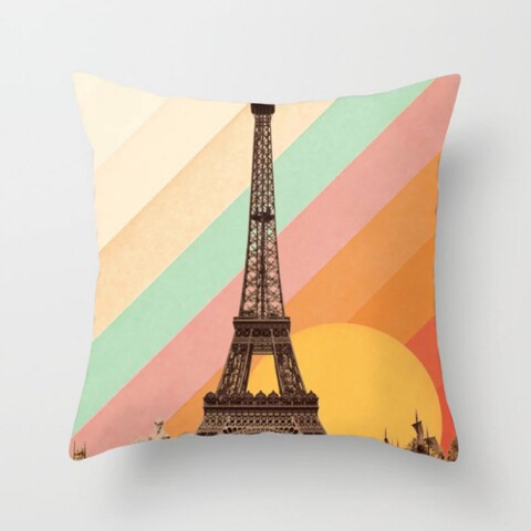 DEALS FOR LESS - 1 Piece Paris Design, Decorative Cushion Cover.