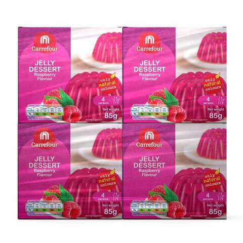 Carrefour Raspberry Flavour Jelly 85g Pack of 12