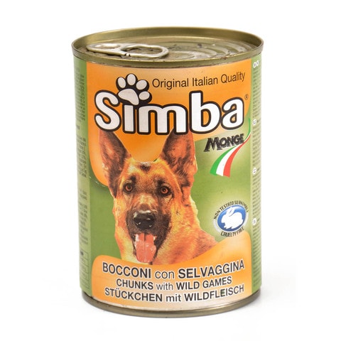 Simba Monge Dog Food Chunks with Wild Games 400g price in UAE ...