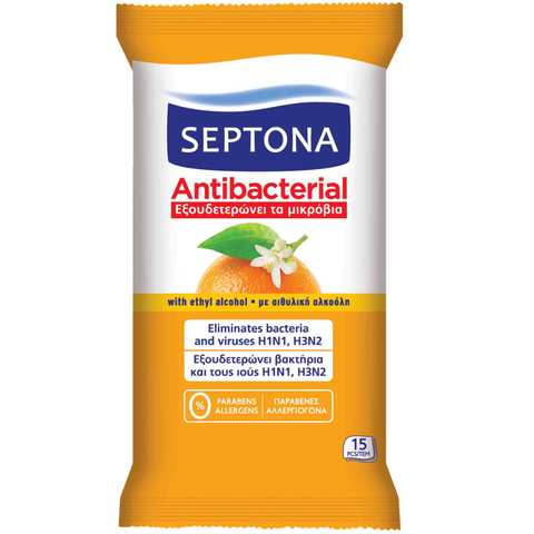 Septona Antibacterial Wet Wipes Orange