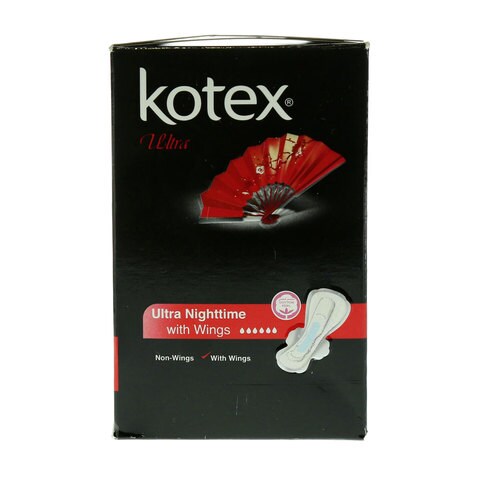 U By Kotex Ultra Thin Overnight Pads With Wings - 14 Ea 