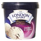 Buy London Dairy Premium Cookie And Cream Ice Cream 1L in Kuwait