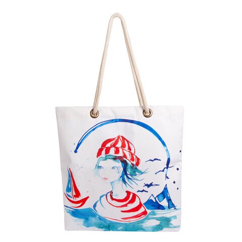 Beach tote cheap with rope handles