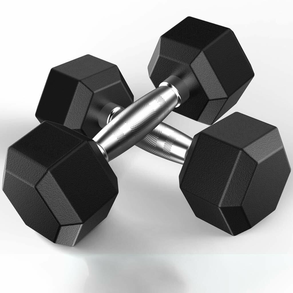 2 x 10kg Dumbells Rubber Hex Dumbbell Weights Dumbell Workout Home Gym  H 