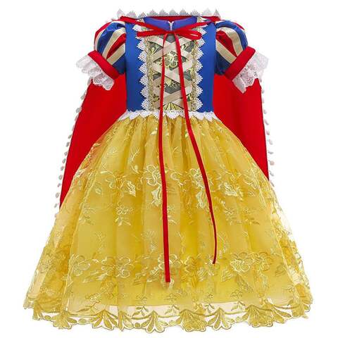 Buy FITTO Princess Snow White Costume with Accessories Set - Tiara, Wand,  Necklace, and Earrings for Kids Dress-Up Play, size 140 Online - Shop on  Carrefour UAE