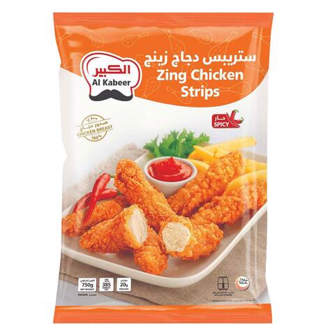 Buy Al Kabeer Zing Chicken Strips750g in Saudi Arabia
