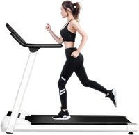 COOLBABY Folding Treadmill Electric Treadmill Electric Motorized Power Fitness Running Machine Multi-Function Training Equipment with LED Display Walking Pad for Home Office
