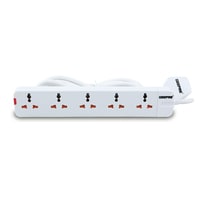 Geepas 5 Way Extension Socket 13A - Extension Lead Strip With LED Indicators | Extra Long Cord With Over Current Protected | Ideal For All Electronic Devices
