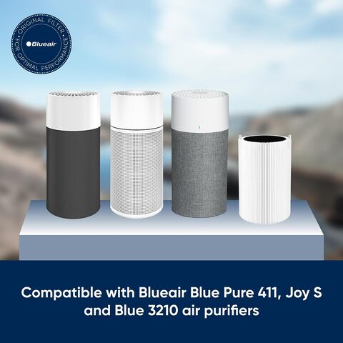 Blueair Genuine Replacement Filter, Particle + Carbon Filter, Compatible With 3210, Blue Pure 411 &amp; Joy S, &lrm;F411PACF100929