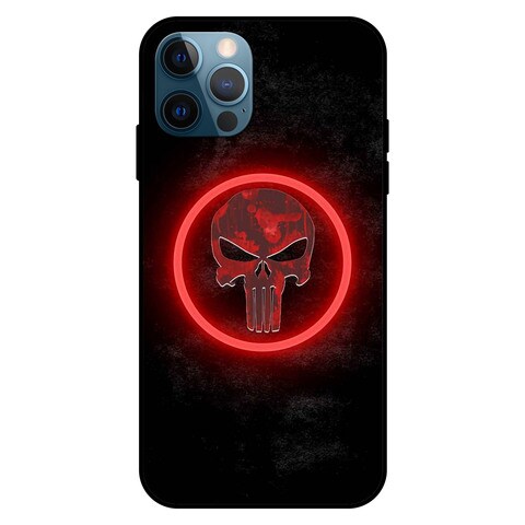 Theodor Apple iPhone 12 Pro Max 6.7 Inch Case Red Skull Flexible Silicone Cover