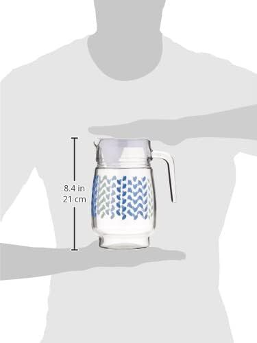 Royalford Asthray Glass Jug with Plastic Lid - 1000ML