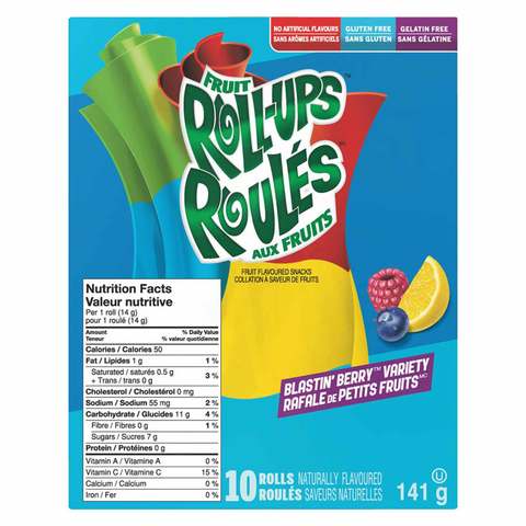 Betty Crocker Fruit Roll-Ups Fruit Snacks 141g