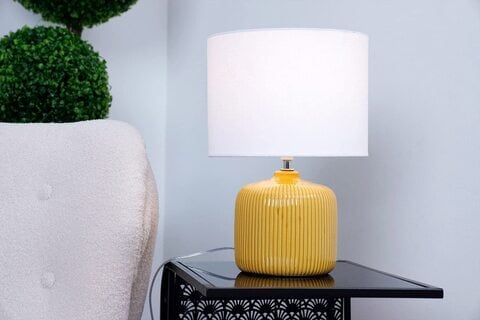 Mustard yellow table deals lamp