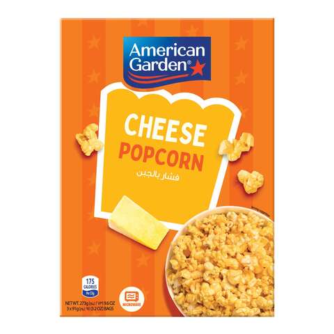 American Garden Microwave Cheese Popcorn Gluten-Free 273g (3 Bags of 91g)